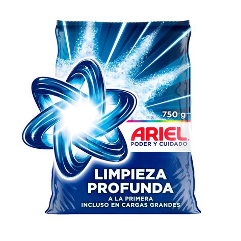Detergente Ariel Poder y Cuidado Detergente en Polvo 6 cargas 650 gr