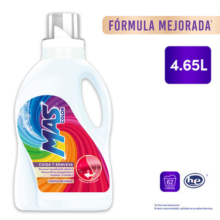 Detergente Líquido para Ropa de Color Más 4.65 L
