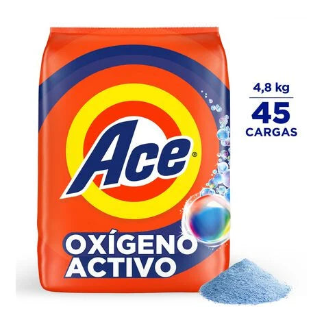 Detergente en Polvo Ace Limpieza Instantánea 4.8 kg