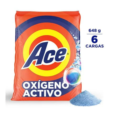 Detergente en Polvo Ace Limpieza Instantánea 648 gr
