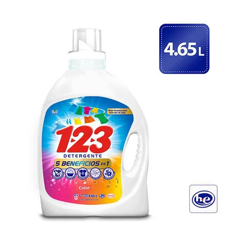 Detergente líquido 123 Color 4.65 Lt