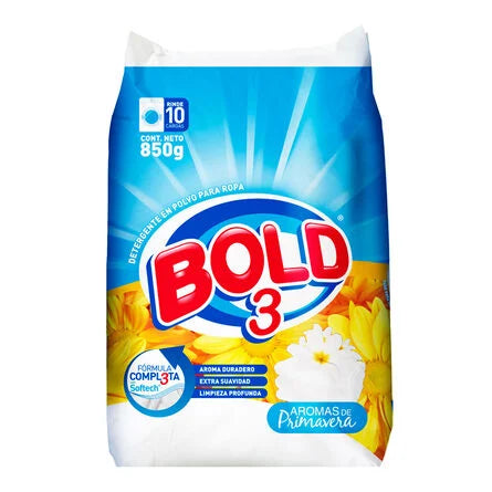 Detergente en Polvo para Ropa Bold Aromas de Primavera 850 gr