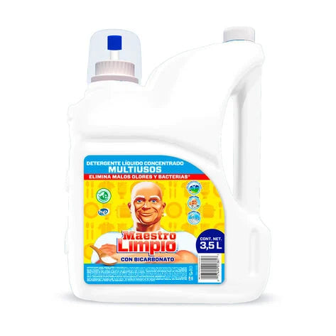 Detergente Liquido Concentrado Con Bicarbonato Maestro Limpio 3.5 L