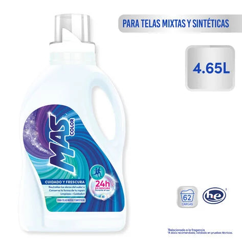 Detergente líquido Mas Cuidado y frescura 4.65 Lt