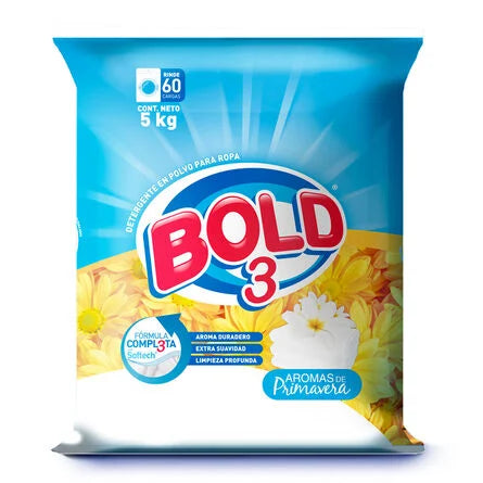 Detergente en Polvo para Ropa Bold Aromas de Primavera 5 kg