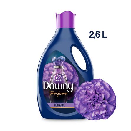 Suavizante Downy Romance, perfume sofisticado toque de lirios y jazmín, 2.6 L