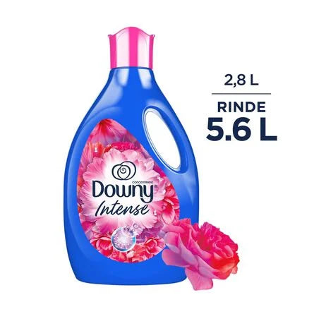 Suavizante de Telas Downy Intense Floral, Aroma Dulce con Notas Florales, 2.8 L