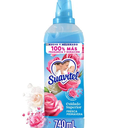 Suavizante de Telas Suavitel Cuidado Superior Fresca Primavera 740 ml