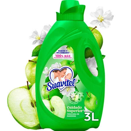 Suavizante de Telas Suavitel Cuidado Superior Frescura de Manzana 3 L