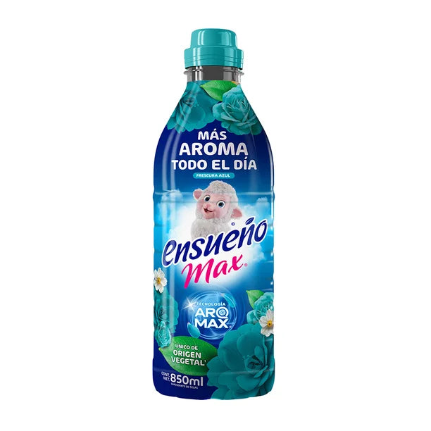 Suavizante De Telas Ensueño Max Frescura Azul 850 ml