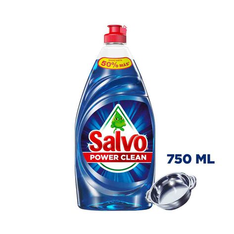 Salvo Detergente Líquido Lavatrastes Power Clean 750 ml