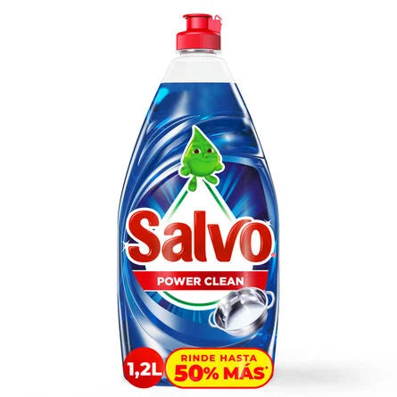 Lavatrastes Salvo Power Clean, remueve cochambre, 1.2 L