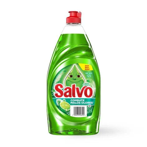 Lavatrastes líquido Salvo Limón y Menta 1.2 Lt