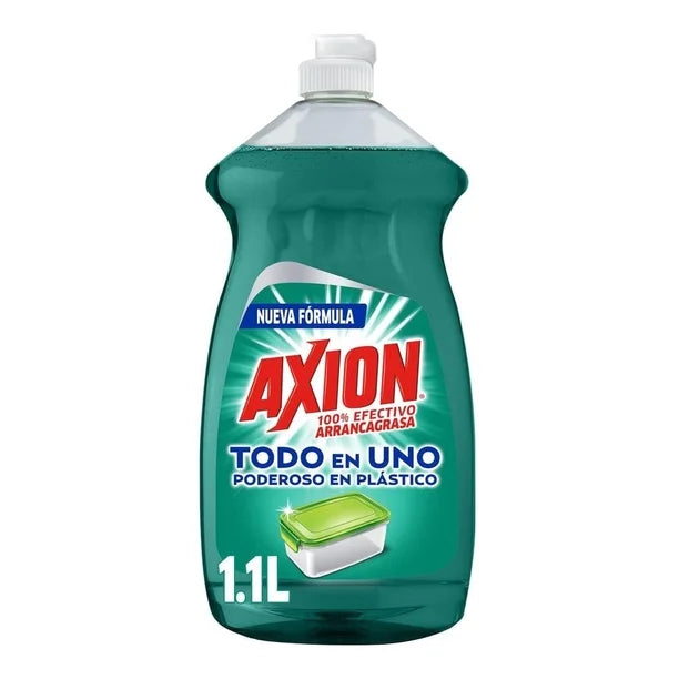 Lavatrastes Axion Complete Poderoso en Plástico Líquido 1.1 L