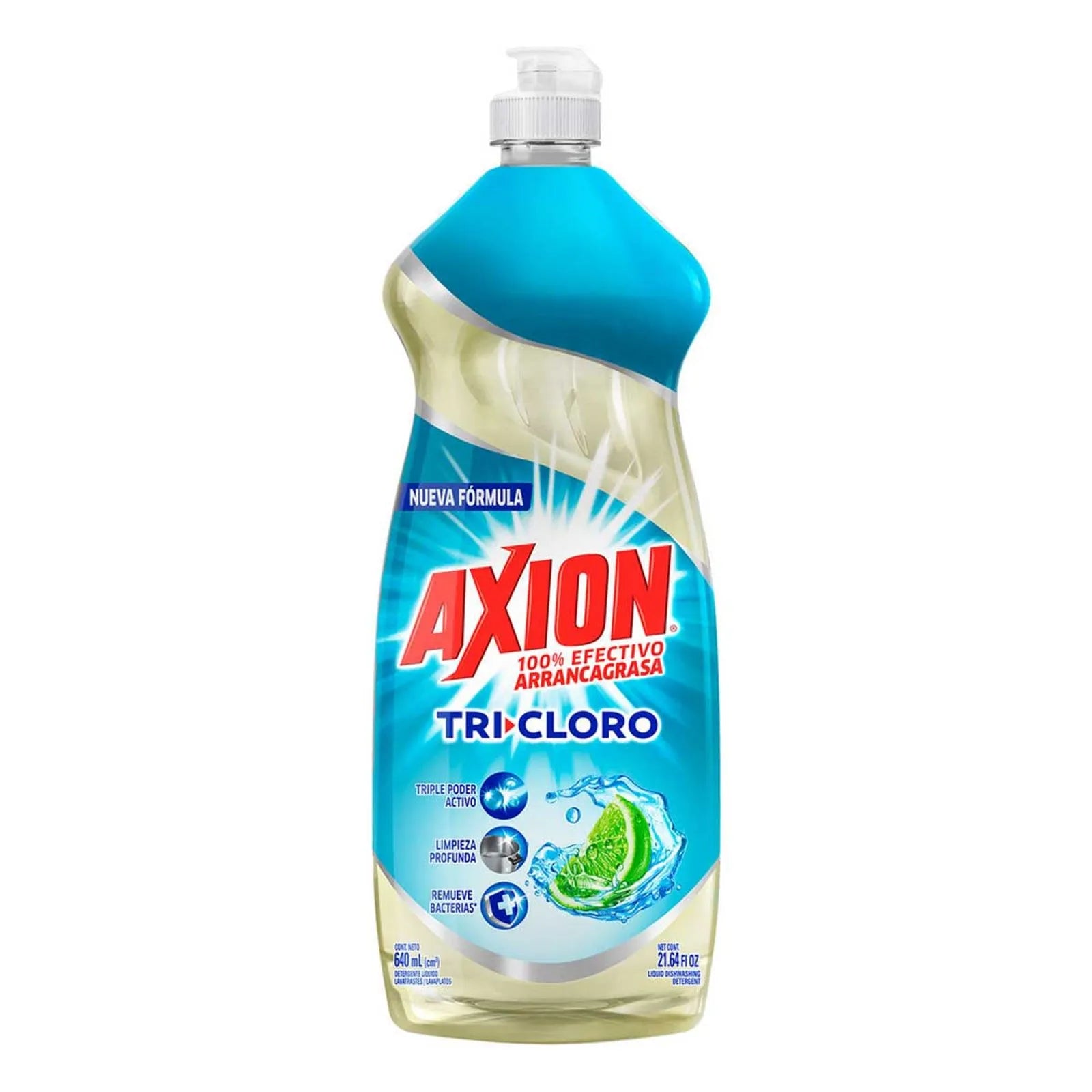 Lavatrastes Axion Tricloro Líquido 640 ml