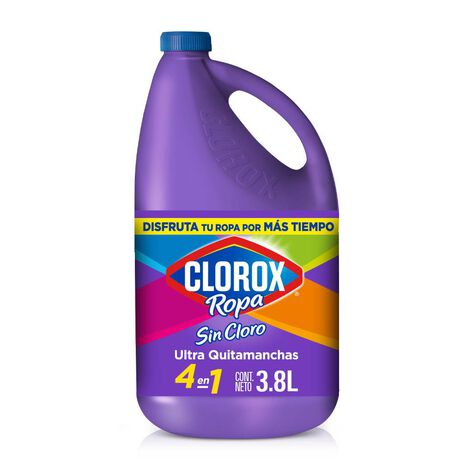 Quitamanchas SIN CLORO Clorox Ropa 4 en 1 para ropa de color 3.8 L