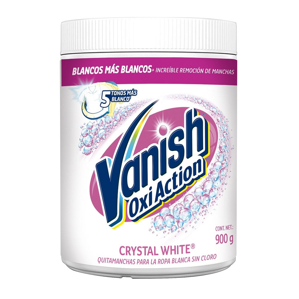 Vanish Quitamanchas en Polvo para Ropa Blanca Oxi Action Crystal White 900 gr