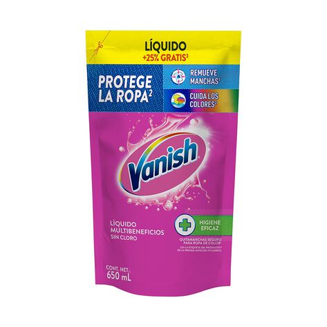 Vanish Quitamanchas en Gel Multiusos para Ropa de Color Repuesto 650 ml