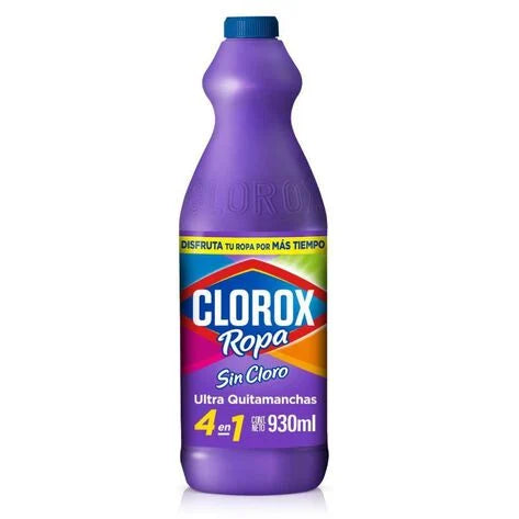 Quitamanchas SIN CLORO Clorox Ropa 4 en 1 para ropa de color 930 ml