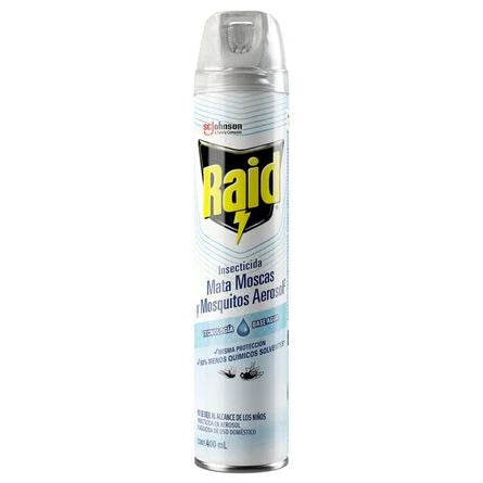 Raid Insecticida en Aerosol Mata Moscas y Mosquitos 400 ml