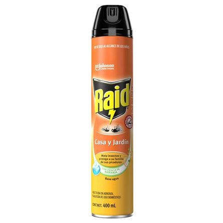 Insecticida en Aerosol Raid Naranja Casa y Jardín 400 ml
