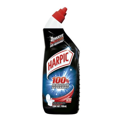 Harpic Líquido Desinfectante para Inodoros 100% Removedor de Sarro 750 ml