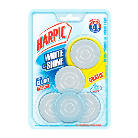 Harpic Pastilla para Tanque White&Shine Sin Cloro 5 pz