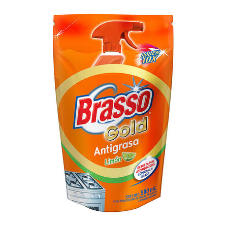Brasso Limpiador Líquido Desengrasante para Cocina Limón Repuesto 500 ml