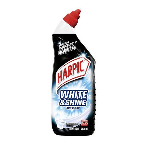Harpic Líquido Desinfectante para Inodoros White & Shine 750 ml