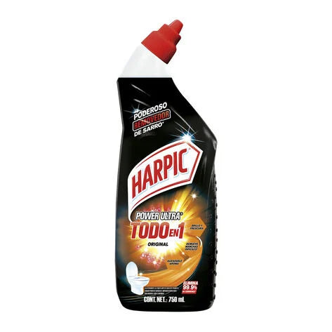 Harpic Líquido Desinfectante para Inodoros Power Ultra Original Todo en 1,   750 ml