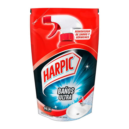 Harpic Limpiador Líquido Baños Ultra Repuesto 500 ml
