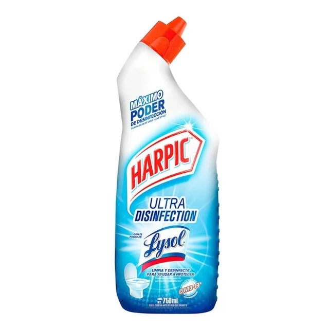 Harpic Limpiador Líquido Desinfectante para Inodoros Lysol Ultra Desinfection 750 ml