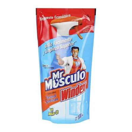 Limpiador para Vidrio Mr. Músculo más Pouch 500 ml