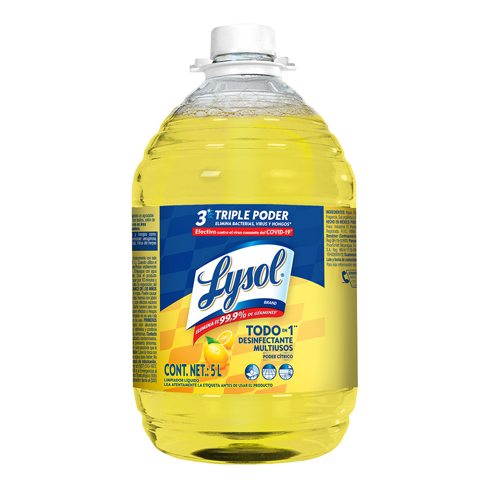Lysol Limpiador Líquido Desinfectante Multiusos Citrus 5 L