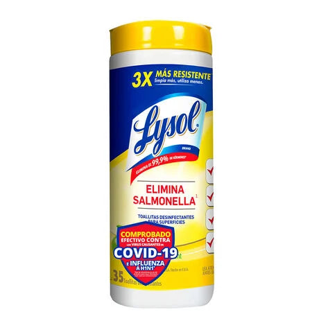 Lysol Toallitas Desinfectantes para Superficies Citrus 35 piezas
