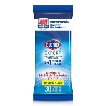 Toallitas Desinfectantes Clorox Expert Fresco 30 Unidades