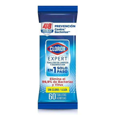 Toallitas Desinfectantes Clorox Expert Fresco 60 Unidades
