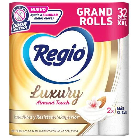 Papel Higiénico Regio Luxury Almond Touch 32 rollos