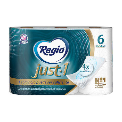 Papel Higiénico Regio Just-1 6 rollos