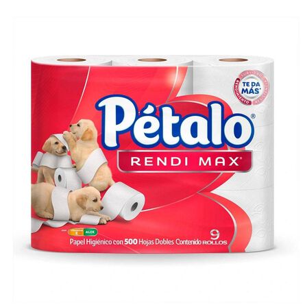 Papel Higiénico Pétalo RendiMax 9 Rollos 455 Hojas