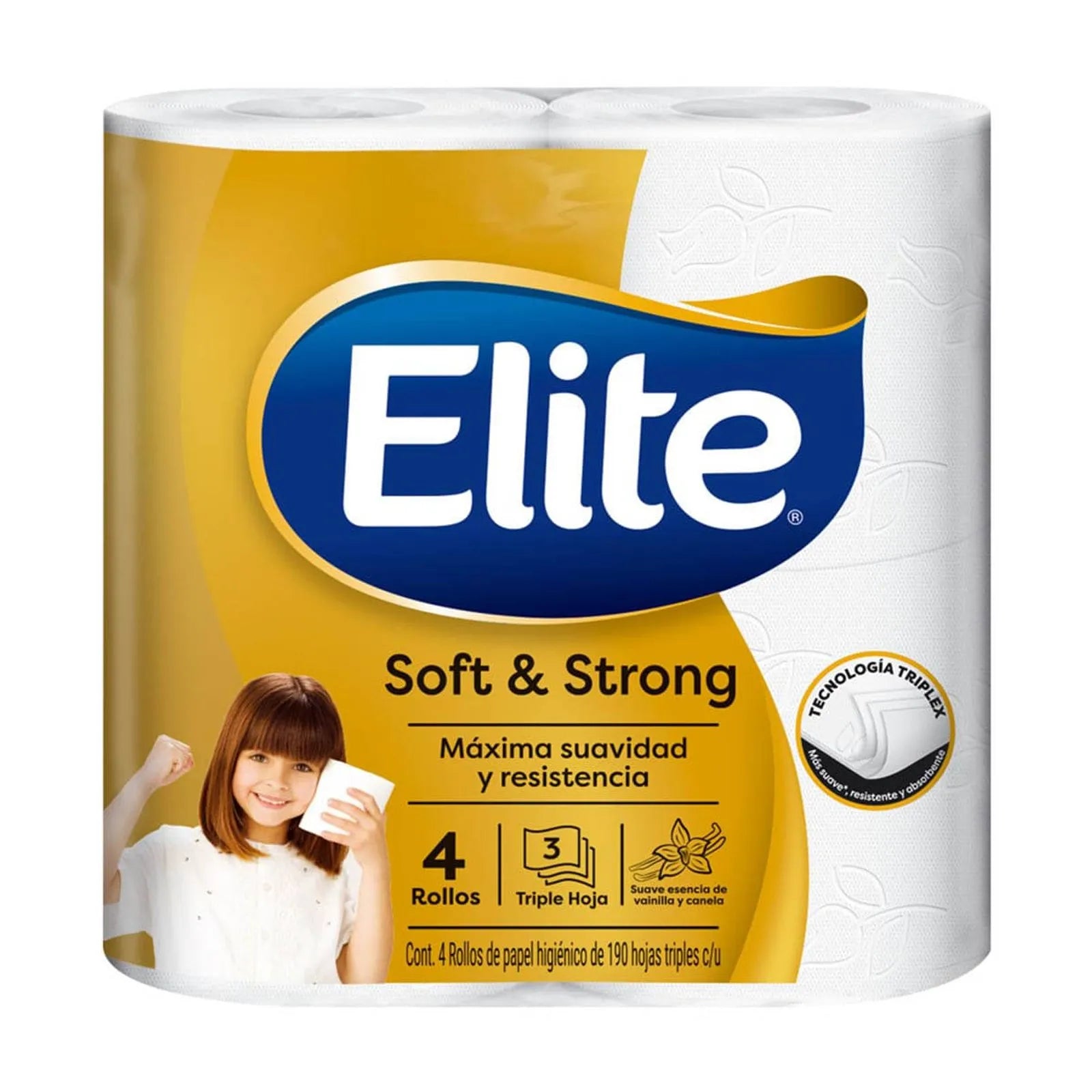 Papel Higiénico Elite Triplex 4 Rollos 190 Hojas Triples