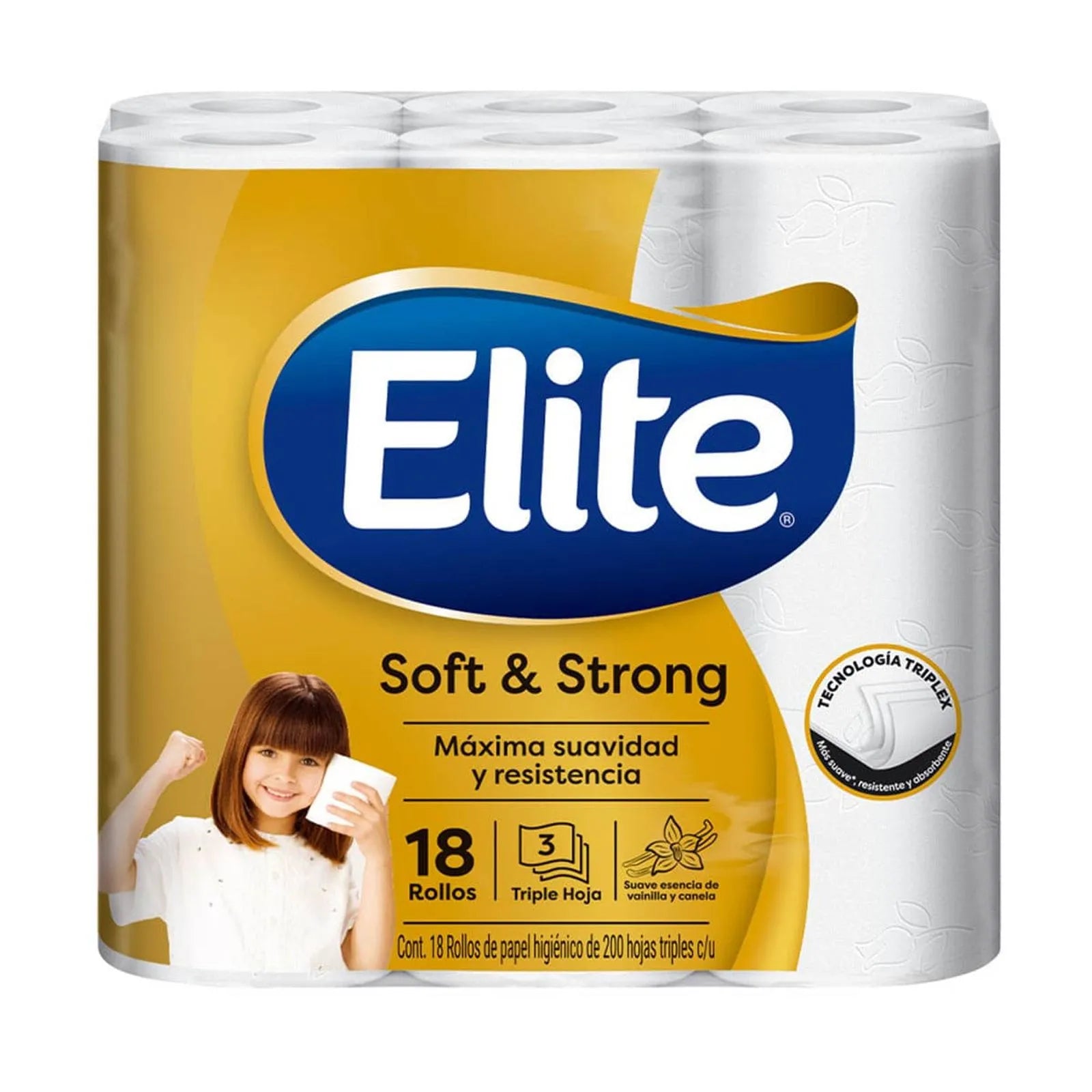 Papel Higiénico 200 Hojas Elite Soft & Strong 18 Rollos