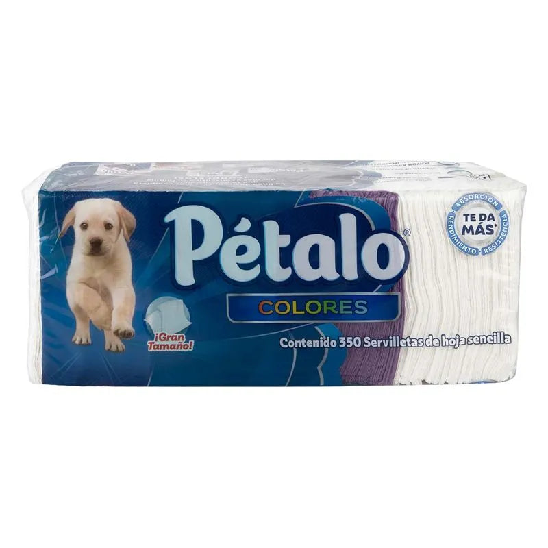 Servilletas Pétalo Colores 350 Piezas, Hoja Sencilla