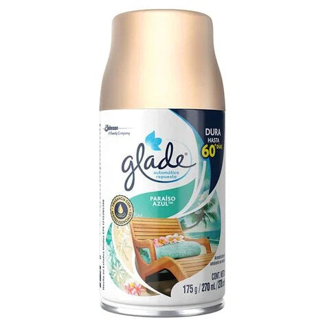 Glade Aromatizante Automático en Aerosol Repuesto Paraíso Azul 175 gr