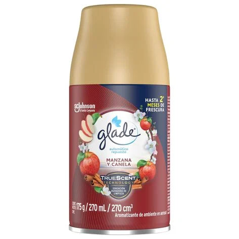 Glade Aromatizante Automático en Aerosol Repuesto Manzana y Canela 175 gr