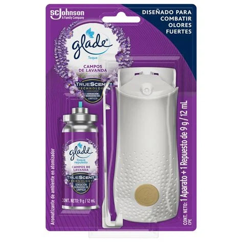 Glade Aromatizante Toque campos de lavanda Unidad + 1 repuesto 9 gr