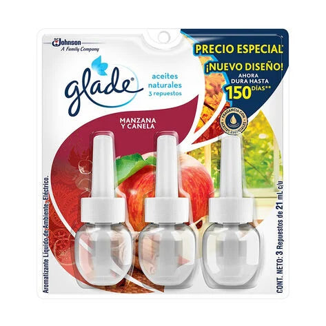 Repuestos Glade Aceites Naturales Manzana Canela 21 ml