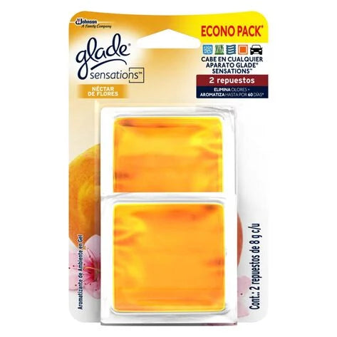 Aromatizante Glade Cápsulas Repuestos Néctar de Flores 2 Pack 8 gr