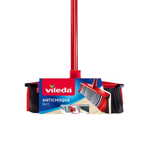 Escoba Vileda 3 Tipos de Barrido Goma Antichoque 1 Pz