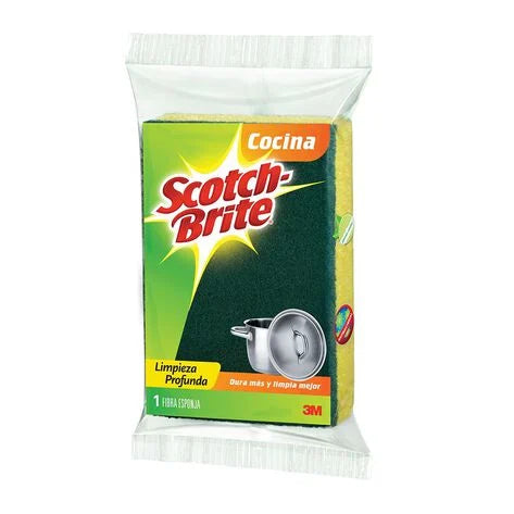 Fibra Esponja Scotch-Brite Limpieza Pesada Grande 1 Pz